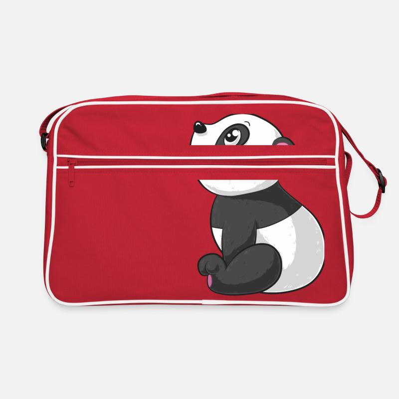 Träumender Comic Panda Retro Tasche