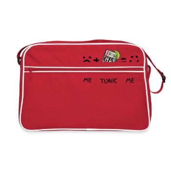 Sad Me (sad) + Gin Tonic = Happy Me - Retro Bag - red/white - Front