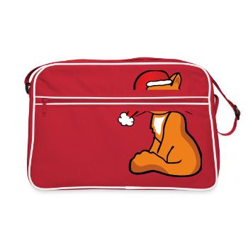 Cute christmas kitten, cat - Sac Retro - rouge/blanc - Devant
