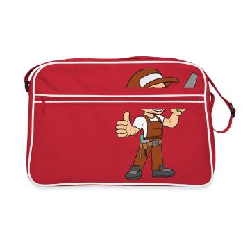 Zimmermann Tischler - Retro Tasche - Rot/Weiß - Vorne