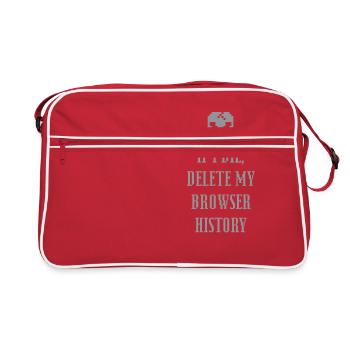 Drôle si je meurs Supprimer l'historique de mon navigateur - Sac Retro - rouge/blanc - Devant