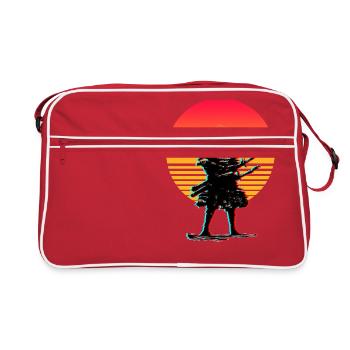 samurai orange - Retro Bag - red/white - Front