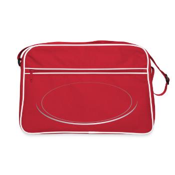 3D Saturnring metallic - Retro Bag - red/white - Front