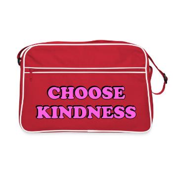 Wählen Sie Kindness pink - Retro Tasche - Rot/Weiß - Vorne
