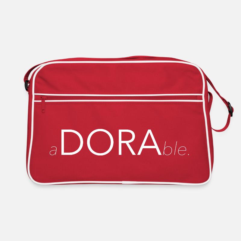 aDORAble - Retro Tasche - Rot/Weiß