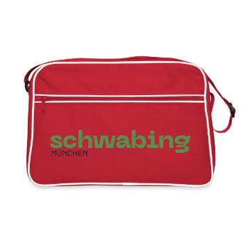 Schwabing Munich district - Retro Bag - red/white - Front