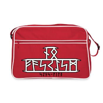 No Fascism - Retro Tasche - Rot/Weiß - Vorne