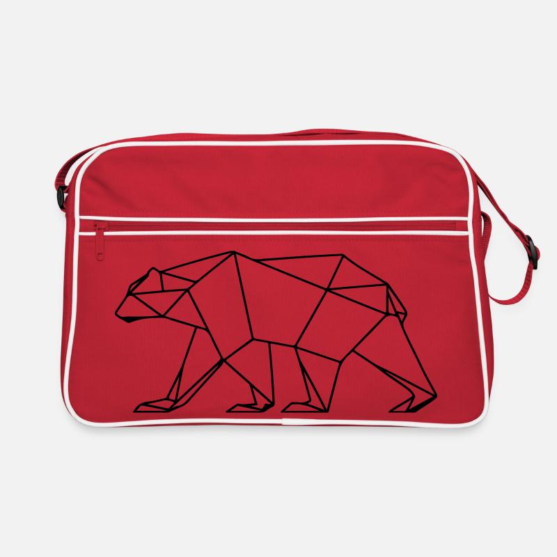 Polar Bär Polygon Eisbär Symbol Retro Tasche