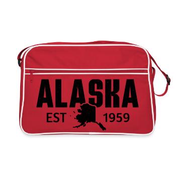 Alaska State Est 1959 Retro Vintage - Retro Bag - red/white - Front