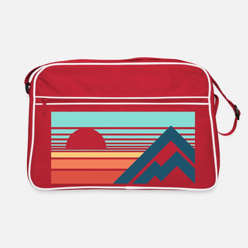 Mountains Sun Abstract Retro Bag