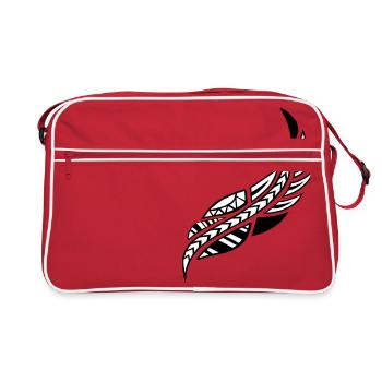 plume tribale - Sac Retro - rouge/blanc - Devant