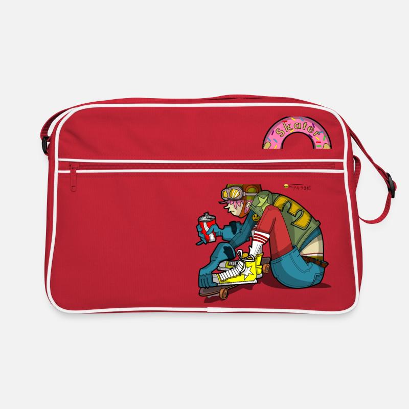 Skateboardfahrer Retro Tasche