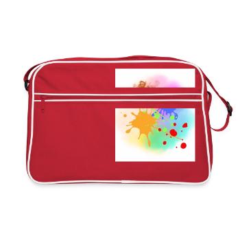 Des touches de couleur - Sac Retro - rouge/blanc - Devant