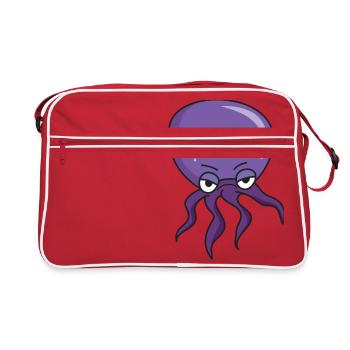 Octopus Giant octopus inkfish tentacle sea - Retro Bag - red/white - Front