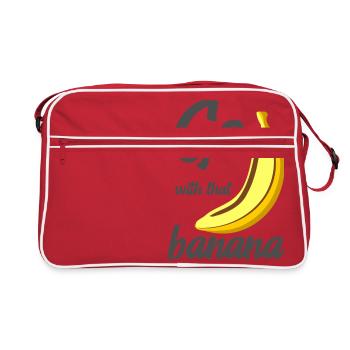 Aller avec cette banane - Sac Retro - rouge/blanc - Devant