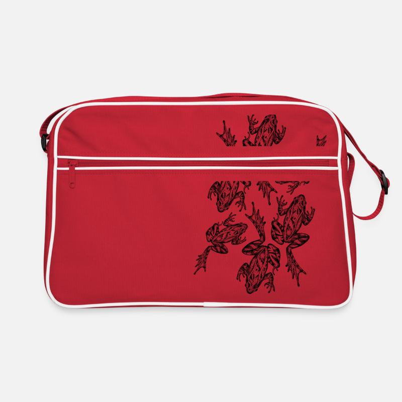Frosch - Retro Tasche - Rot/Weiß