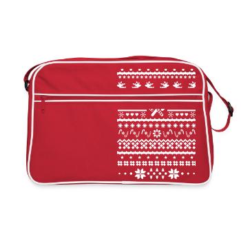rennes de noël - Sac Retro - rouge/blanc - Devant