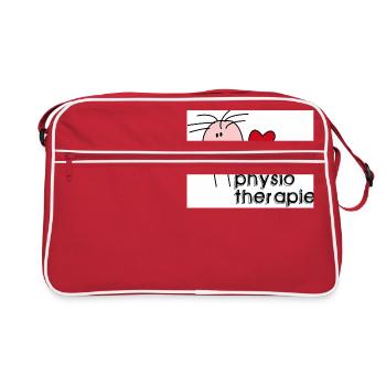 Physiotherapie Girl / Physiotherapeut - Retro Tasche - Rot/Weiß - Vorne