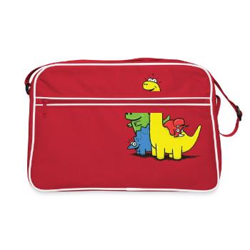 Dino Gang, Colored - Sac Retro - rouge/blanc - Devant