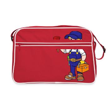 Installateur de gaz et d'eau - Sac Retro - rouge/blanc - Devant