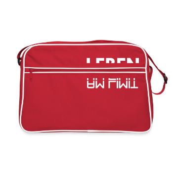LEBEN AM LIMIT - Retro Tasche - Rot/Weiß - Vorne