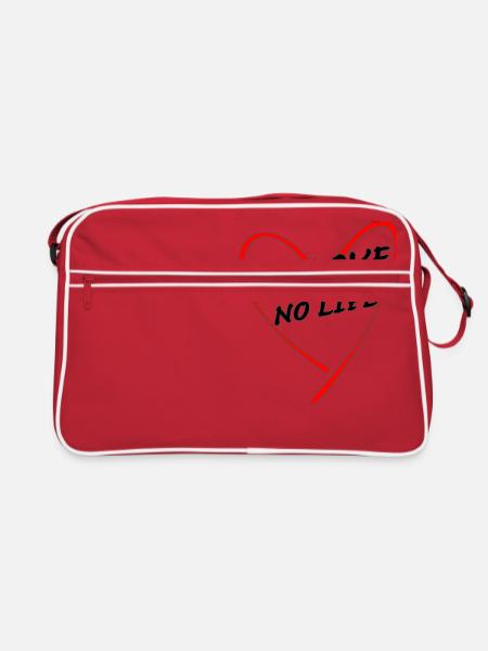 Pas d’amour pas de vie - Sac Retro - rouge/blanc - Devant