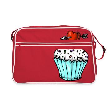 cupcake - Retro Bag - red/white - Front