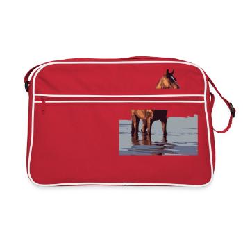 cheval dans l’eau - Sac Retro - rouge/blanc - Devant