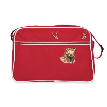 deer - Retro Bag - red/white - Front