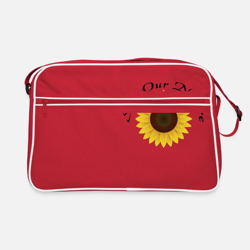 Save our Nature - Sunflower - Retro Tasche - Rot/Weiß