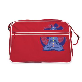 Yoga méditation guérison chakra. - Sac Retro - rouge/blanc - Devant