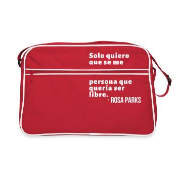 Rosa Parks - Phrases féministes - Sac Retro - rouge/blanc - Devant