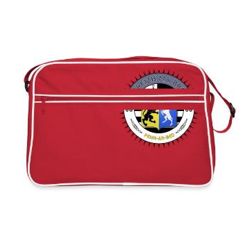 Logo Breizh ma bro blason Finistère - Sac Retro - rouge/blanc - Devant