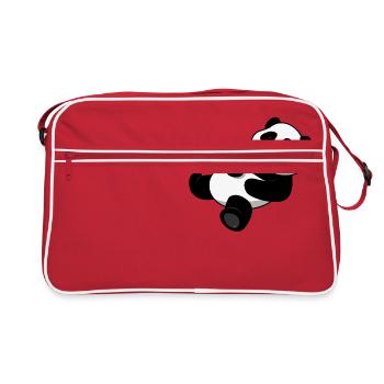 PandaLena sleepy - Retro Bag - red/white - Front