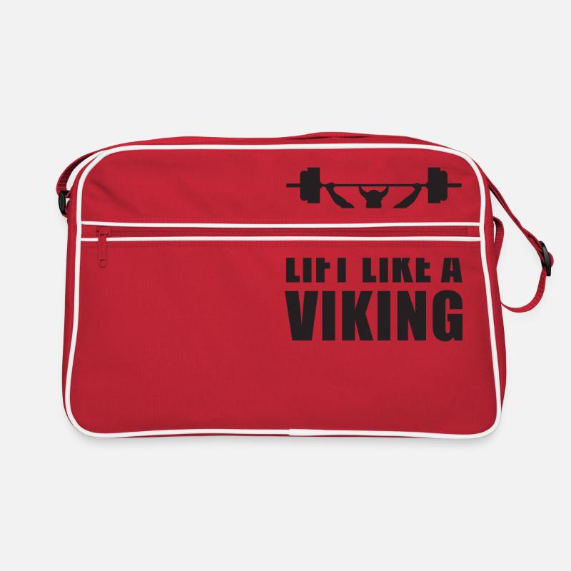 Vikings Lift Like A Viking Bodybuilder Gift Sac Retro