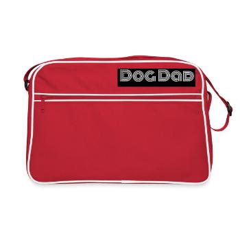 dog - dog dad - Retro Tasche - Rot/Weiß - Vorne
