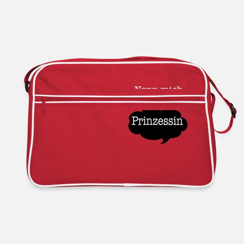 Nenn mich doch einfach Prinzessin - Retro Tasche - Rot/Weiß