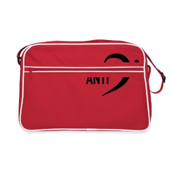 Antifa / Magischer Feminismus - Retro Tasche - Rot/Weiß - Vorne