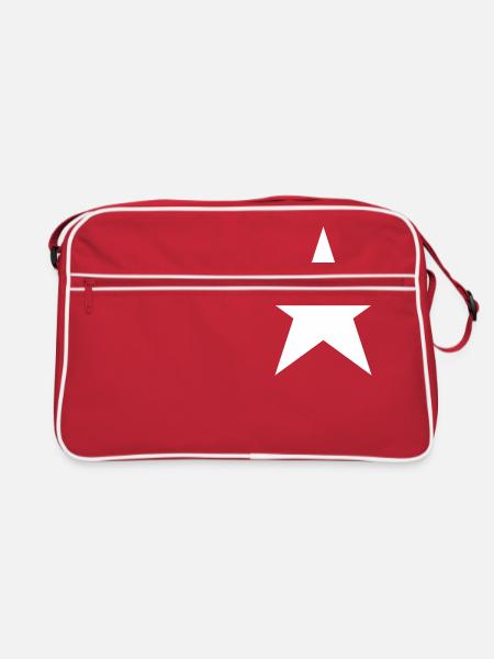 étoile blanche - Sac Retro - rouge/blanc - Devant