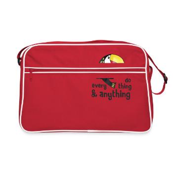 Toucan Do Everything and Anything - Retro Bag - red/white - Front