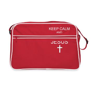 Eglise chrétienne chrétienne catholique - Sac Retro - rouge/blanc - Devant