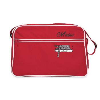 MEOW SONT MES ESCLAVES ? - Sac Retro - rouge/blanc - Devant