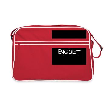 MON BIQUET - Sac Retro - rouge/blanc - Devant