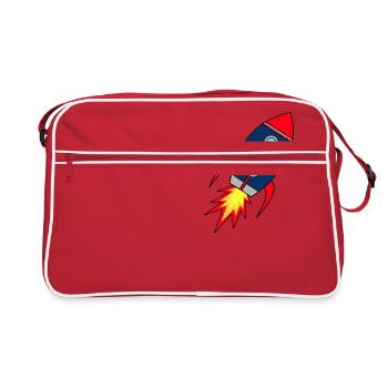 Rocket * rocket launches - Retro Bag - red/white - Front