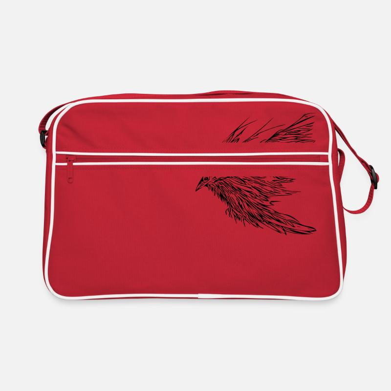 Flying raven - Retro Bag - red/white