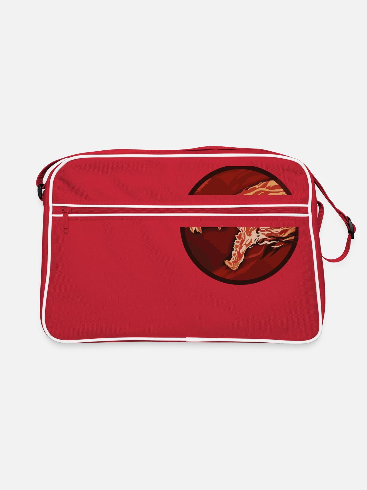 Howling Dawn - Retro Bag - red/white - Front