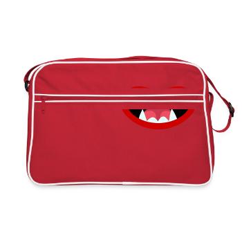 Bouche de vampire - Sac Retro - rouge/blanc - Devant