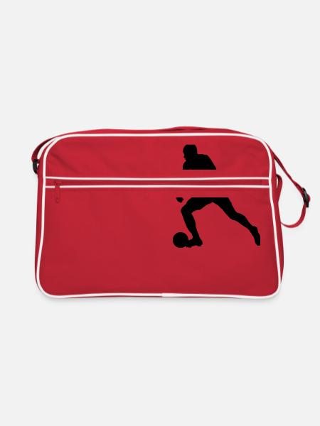 Soccer player - soccer - Retro Bag - red/white - Front