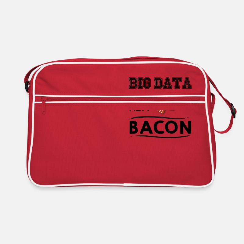 Big Data ist der neue Speck - Retro Tasche - Rot/Weiß