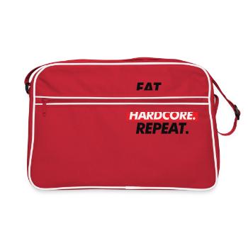 Hard Core Eat Sleep Repeat - Retro Bag - red/white - Front